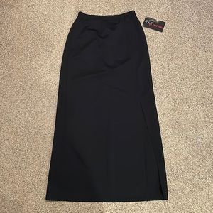 vintage black maxi skirt